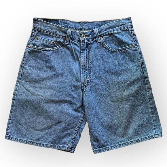 Levi's 550 Vintage 90s/Y2k Relaxed Fit Light Wash Mid Rise Denim Shorts Size 34 - Picture 1 of 13